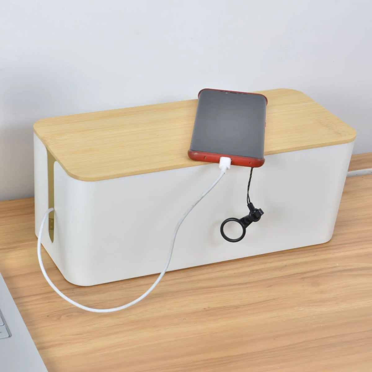 Cable Box with Bamboo Lid Q8