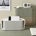 Desktop Plastic Cable Management Storage Boxes Organizer with Lid Wire Tidying Box