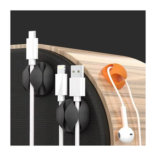 Desktop Storage Self-Adhesive Cable Fixing Device, Wire Data Cable Multi Hole Hub Organizing Clip